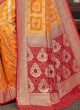 Golden Yellow Art Silk Saree